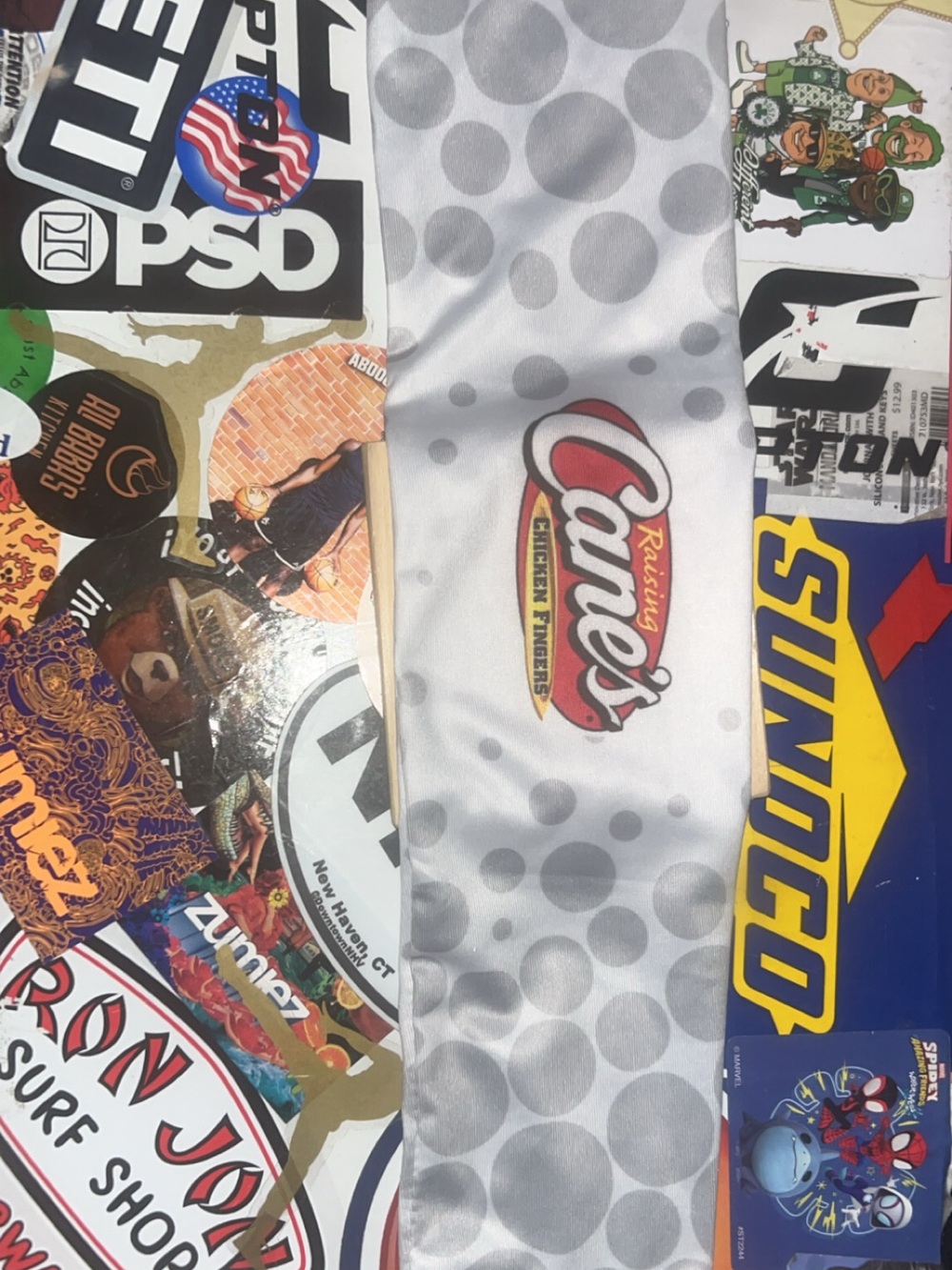 & Other Stories Gray Polka Dot Kids Socks with Raising Cane's Logo